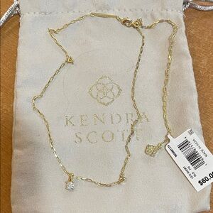 Kendra Scott Lexi Gold Short Pendant Necklace NWT